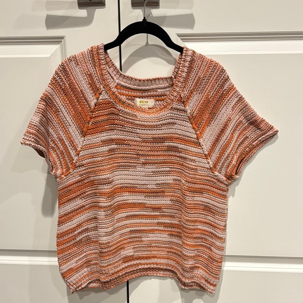 Maeve Anthropologie Knit Top - Ecru and Cream XL